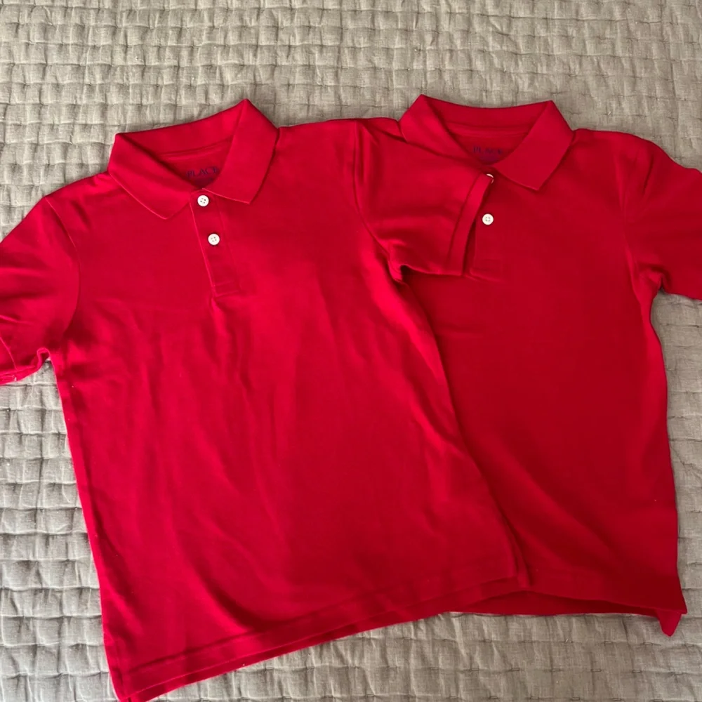 The Children’s Place Set of 2 Red Uniform Soft Pique Polos size Medium 7/8 yrs